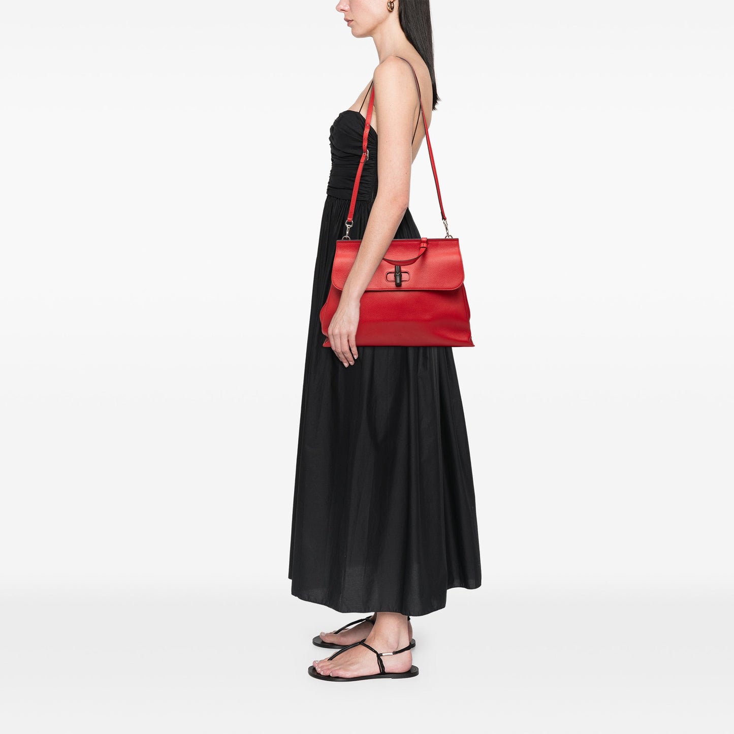 Gucci Large Calfskin Bamboo Daily Satchel