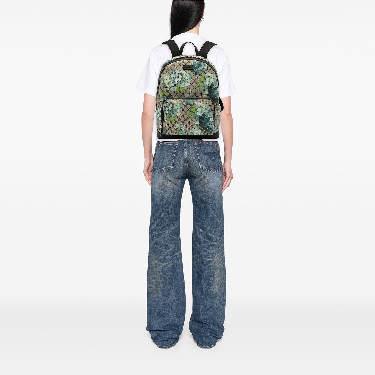 Gucci Medium GG Supreme Blooms Eden Backpack