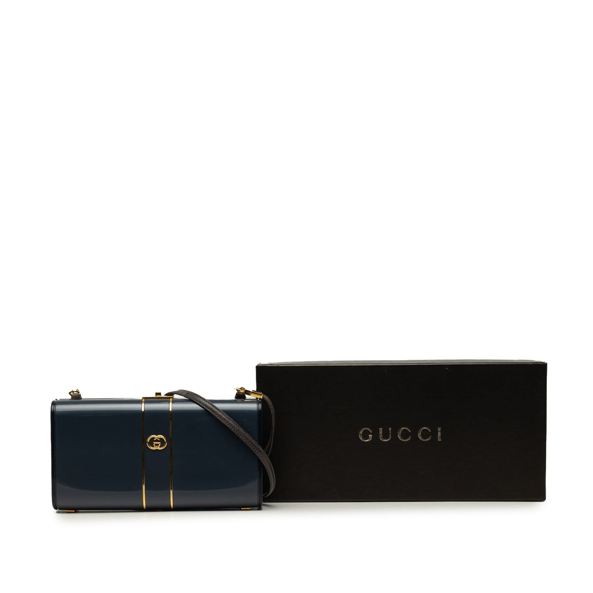 Gucci Patent Interlocking G Clasp Crossbody
