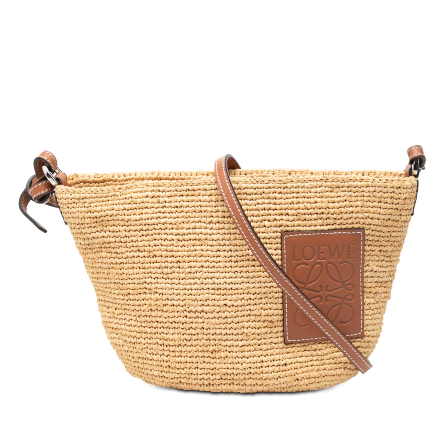 LOEWE Paulas Ibiza Anagram Raffia Pochette Crossbody