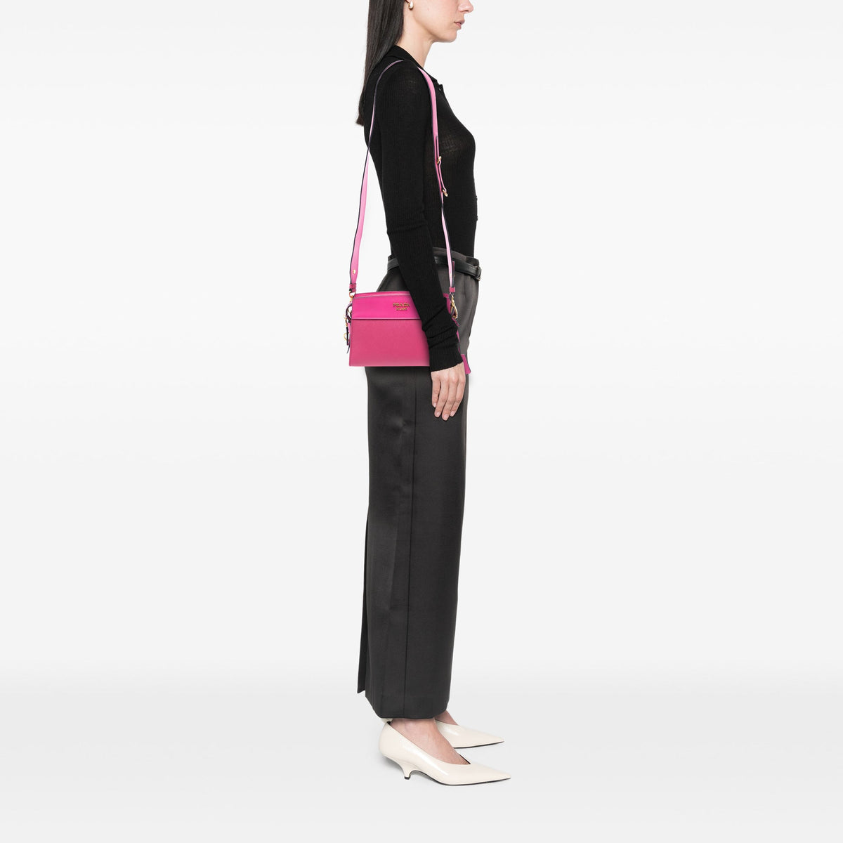 Prada Saffiano and City Calf Esplanade Crossbody