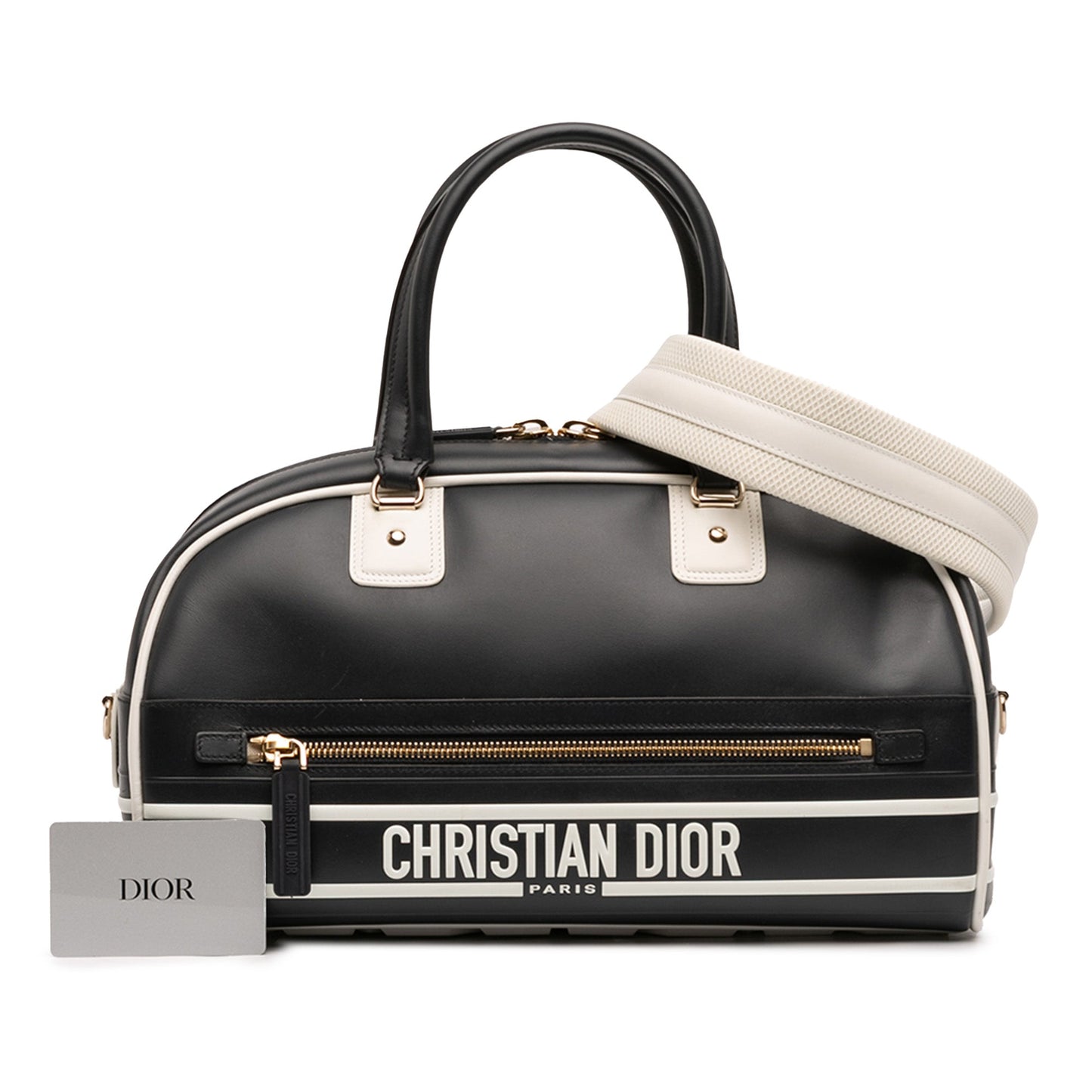 Dior Medium Leather Dior Vibe Zip Bowling Bag