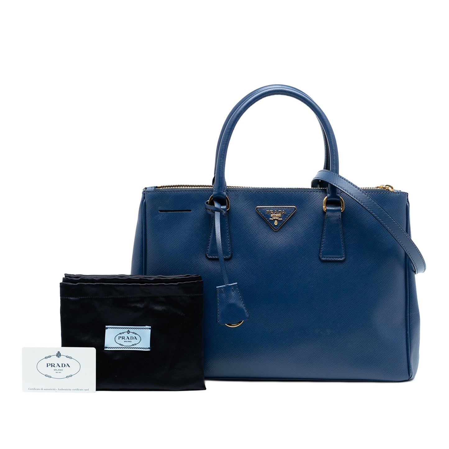 Prada Medium Saffiano Lux Galleria Double Zip Satchel