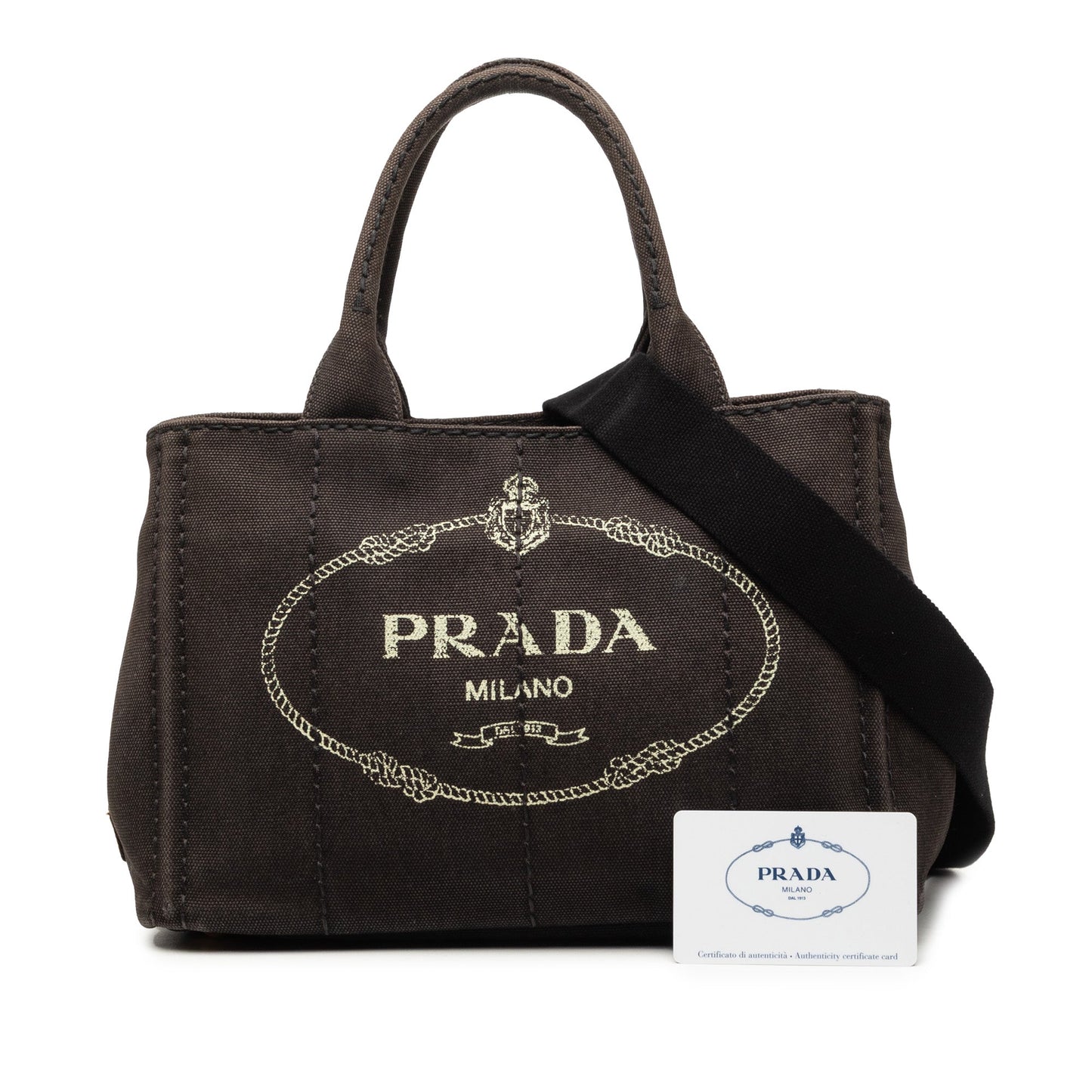 Prada Small Canvas Canapa Logo Tote
