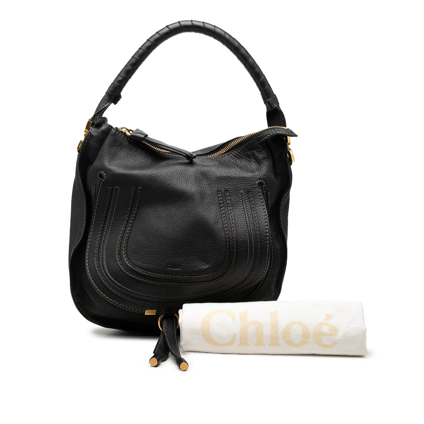 Chloé Medium Pebbled Calfskin Marcie Hobo