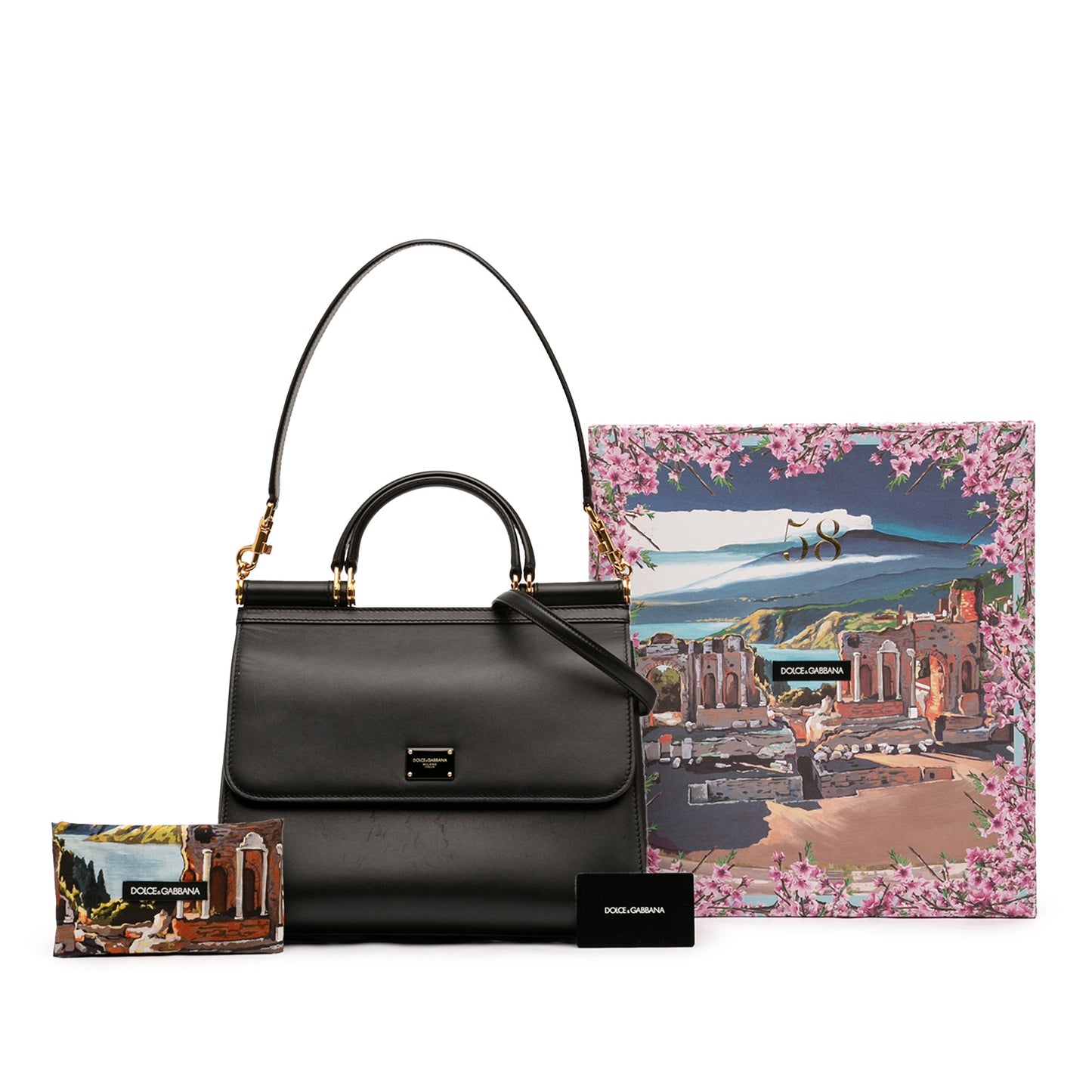 Dolce & Gabbana Large Calfskin Sicily 58 Satchel