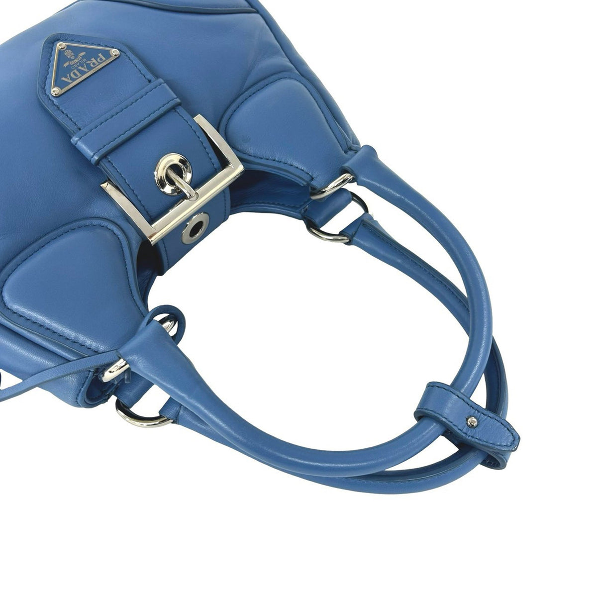 Prada Nappa Soft Padded Re Edition 2002 Moon Satchel