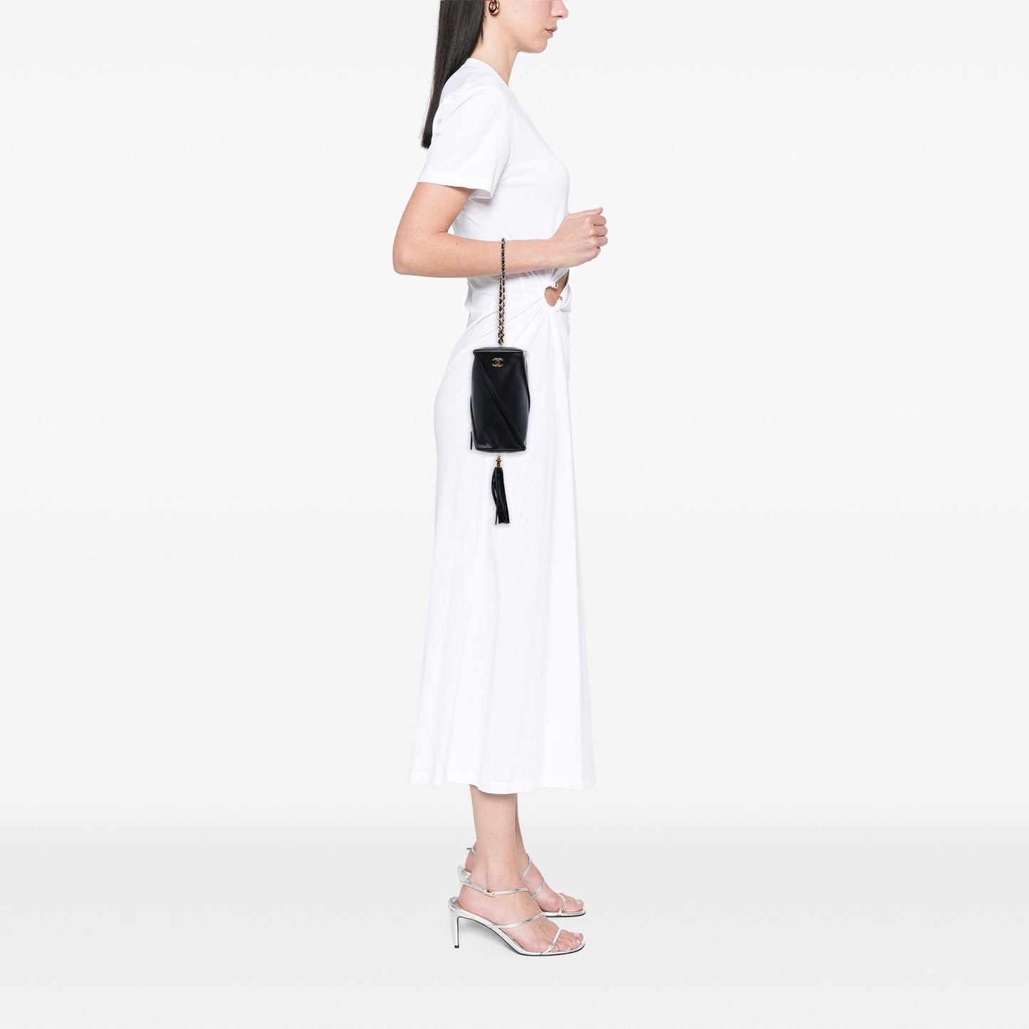 Metiers d'Art CC Lambskin Tassel Rectangle Clutch with Chain