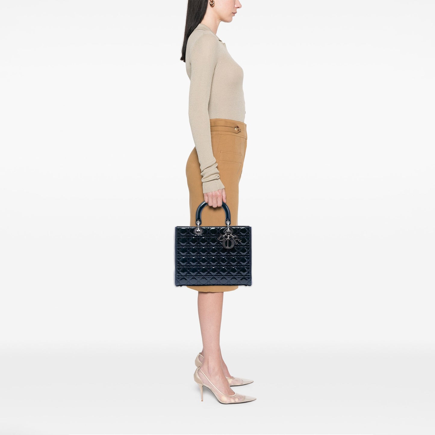 Dior Large Patent Cannage Lady Dior