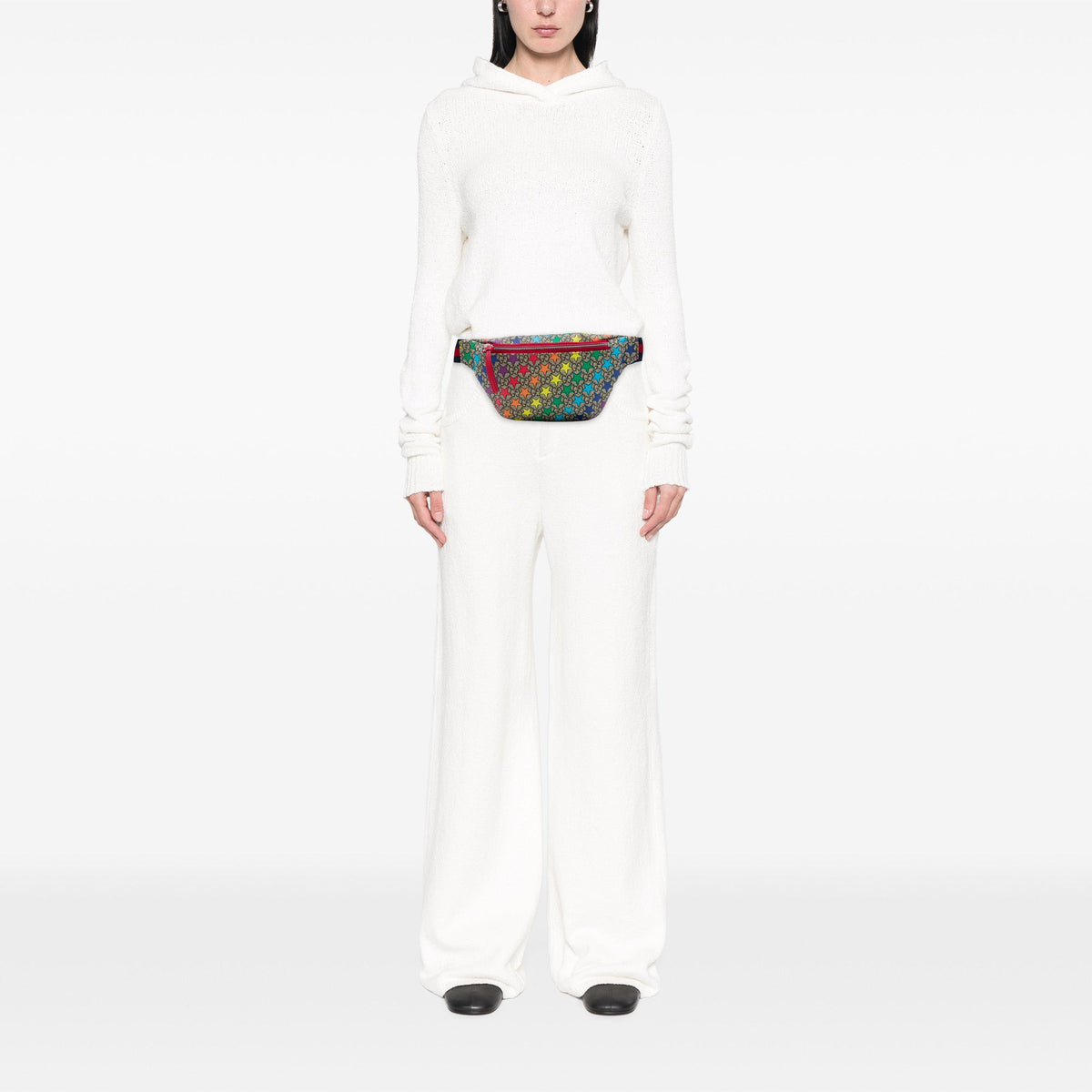 Gucci Kids GG Supreme Web Rainbow Stars Belt Bag — Multi