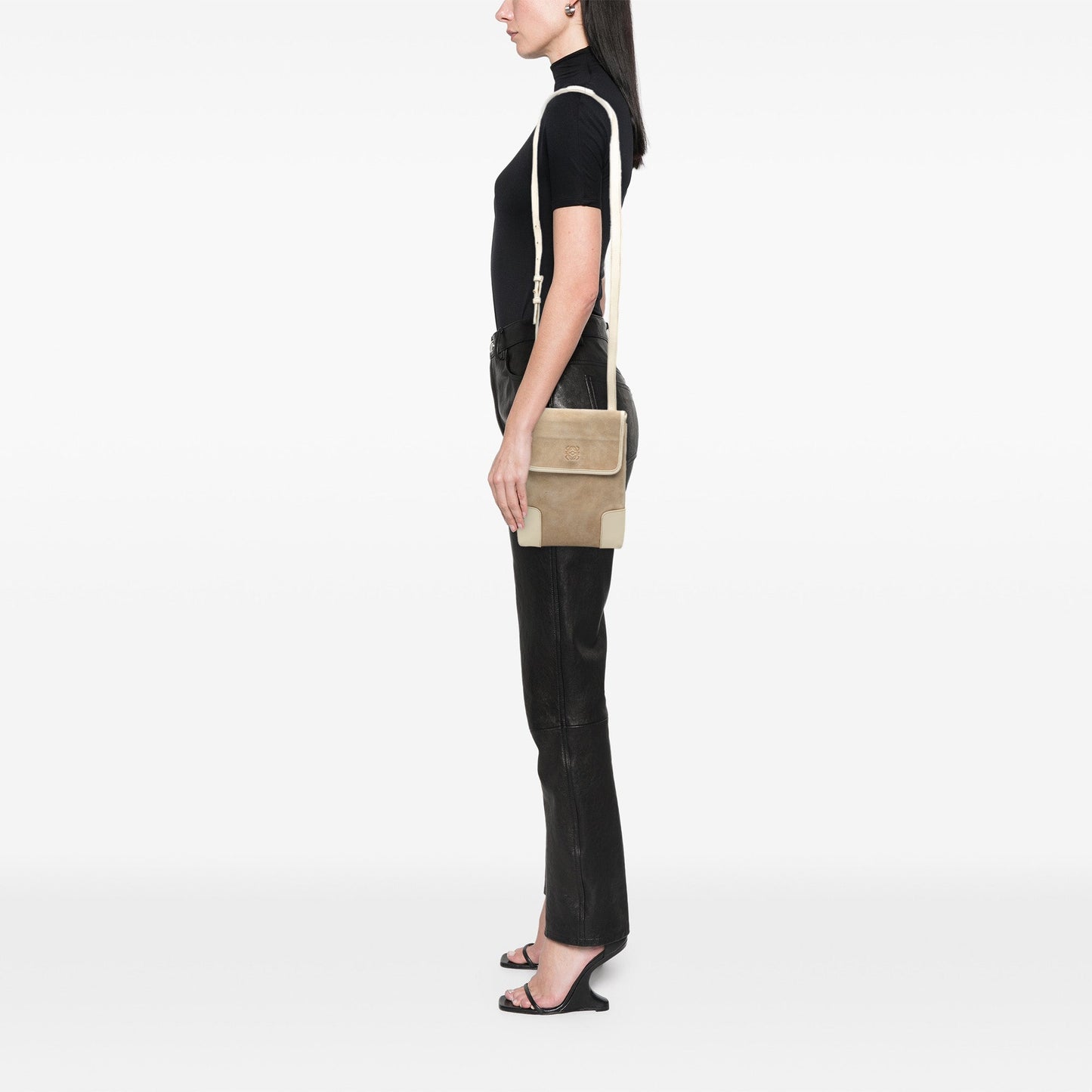 LOEWE Suede Anagram Crossbody