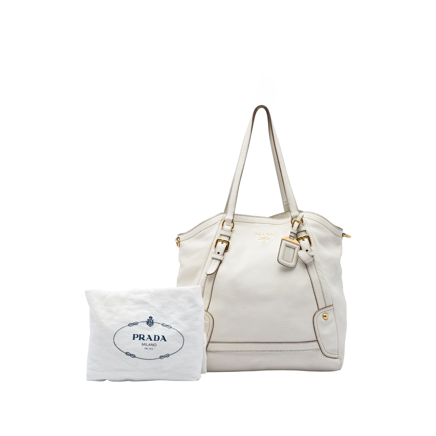 Prada Vitello Daino Convertible Tote