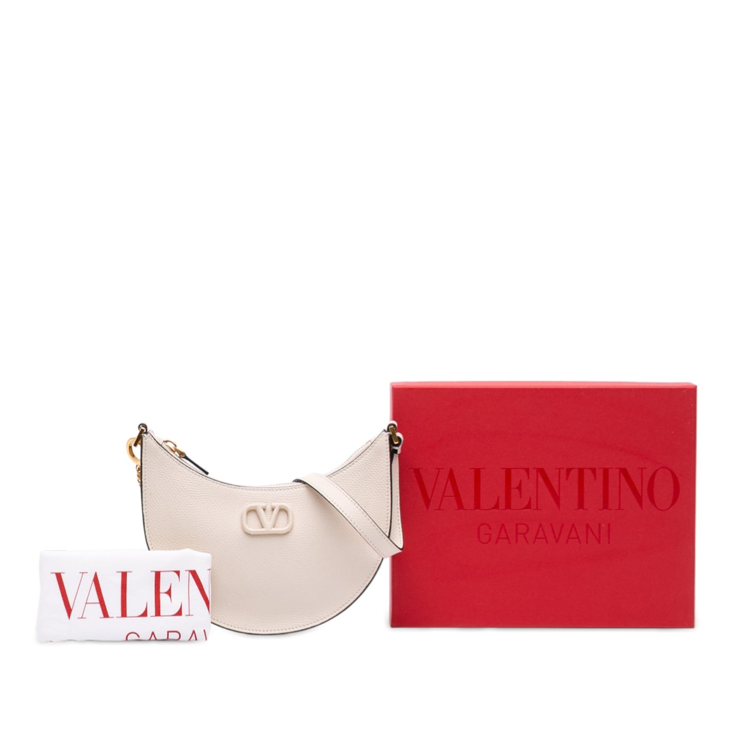 Valentino Mini Grainy Calfskin VLogo Hobo