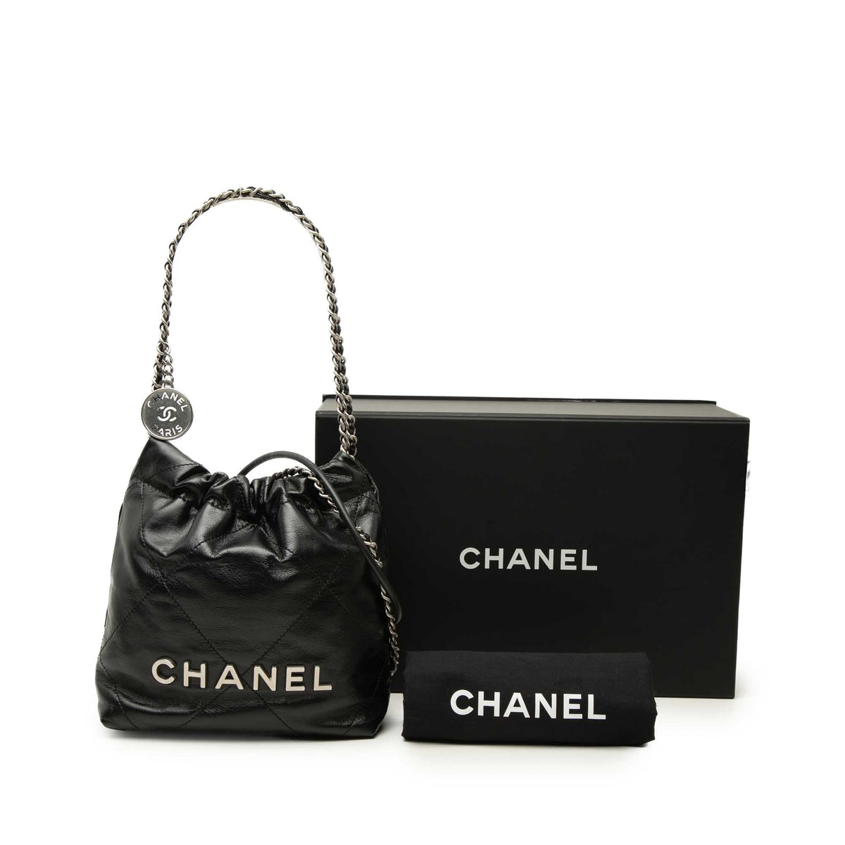 Chanel Mini Shiny Calfskin 22 Handbag