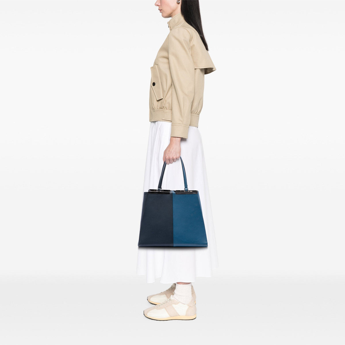 Fendi Large Bicolor Vitello Elite 3Jours Tote