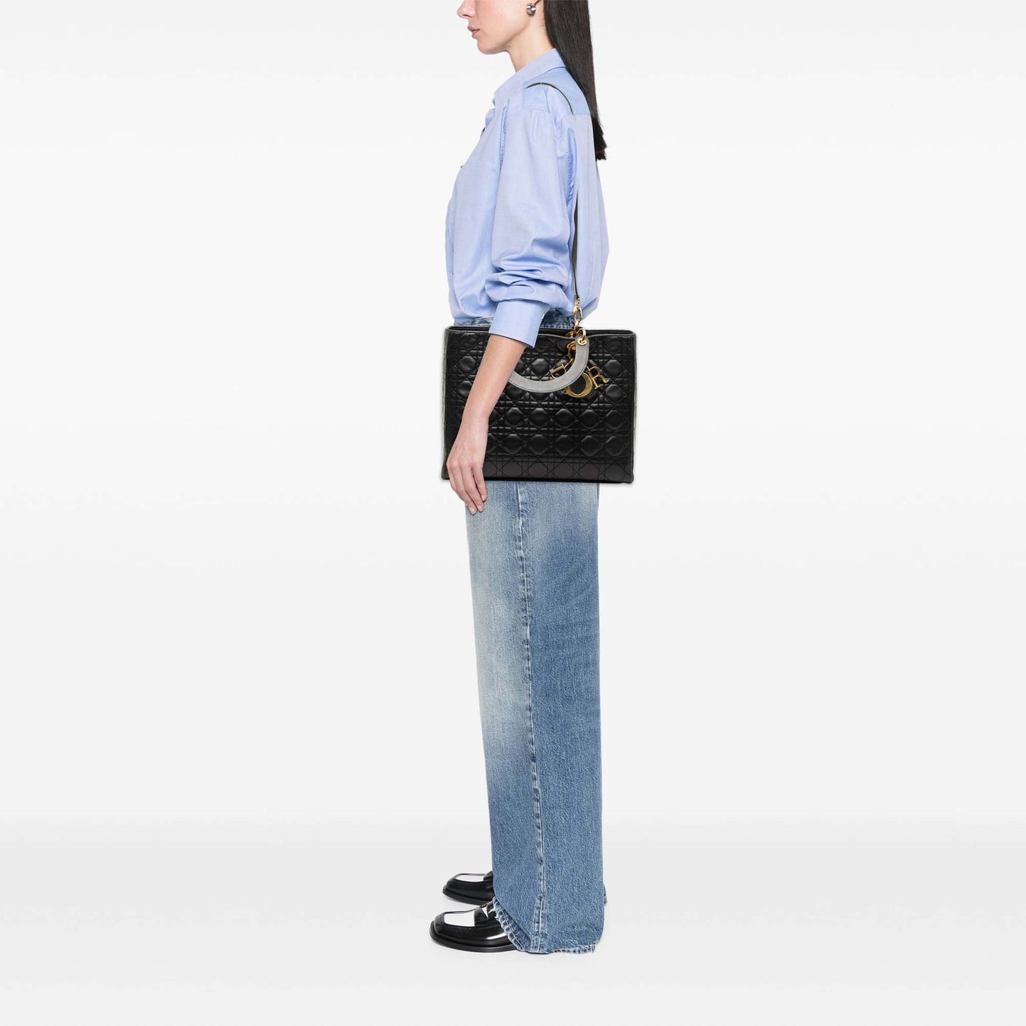 Dior Large Lambskin Cannage Lady Dior