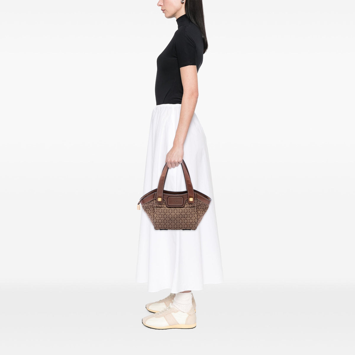 LOEWE Anagram Canvas Tote — Brown