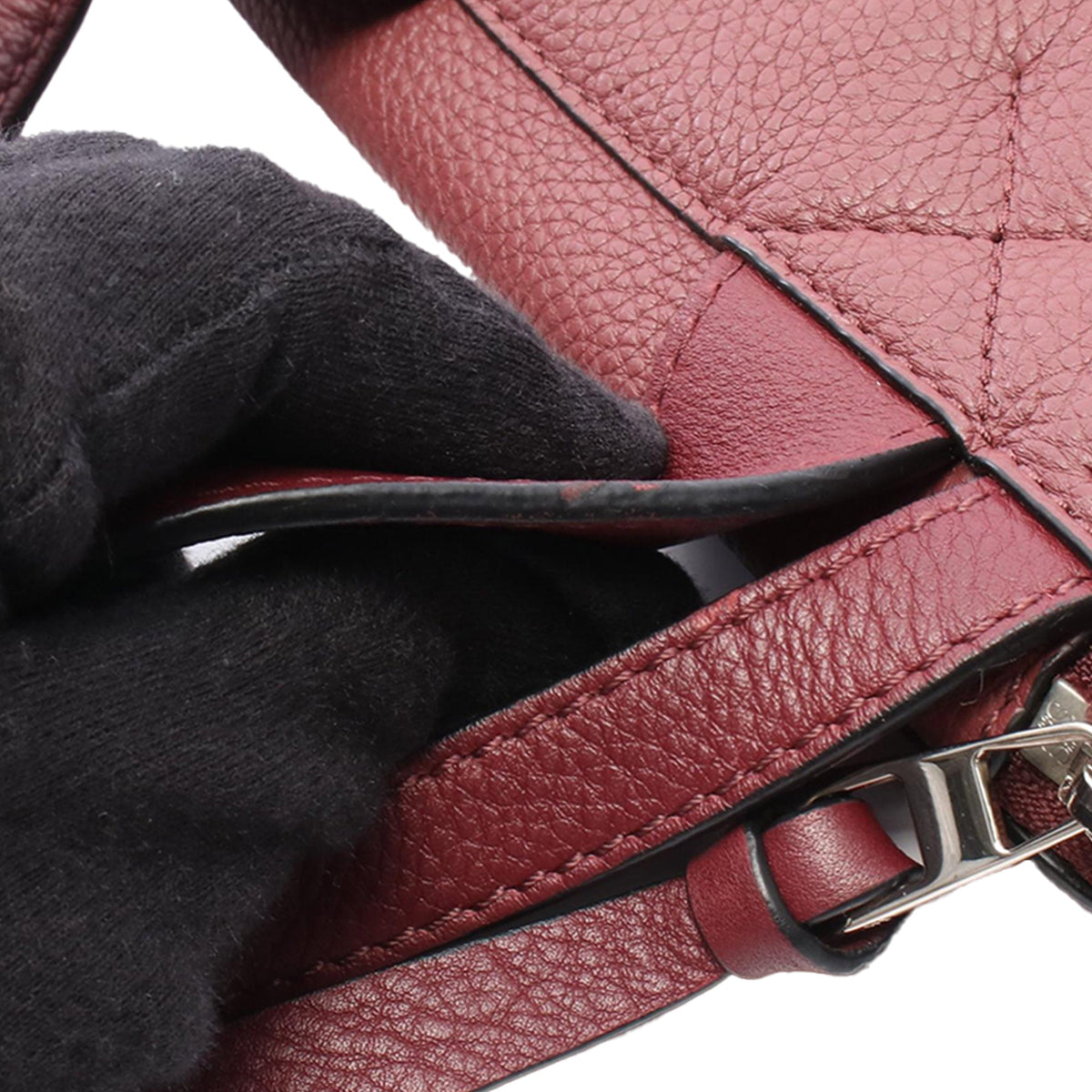 LOEWE Small Leather Goya Backpack — Red