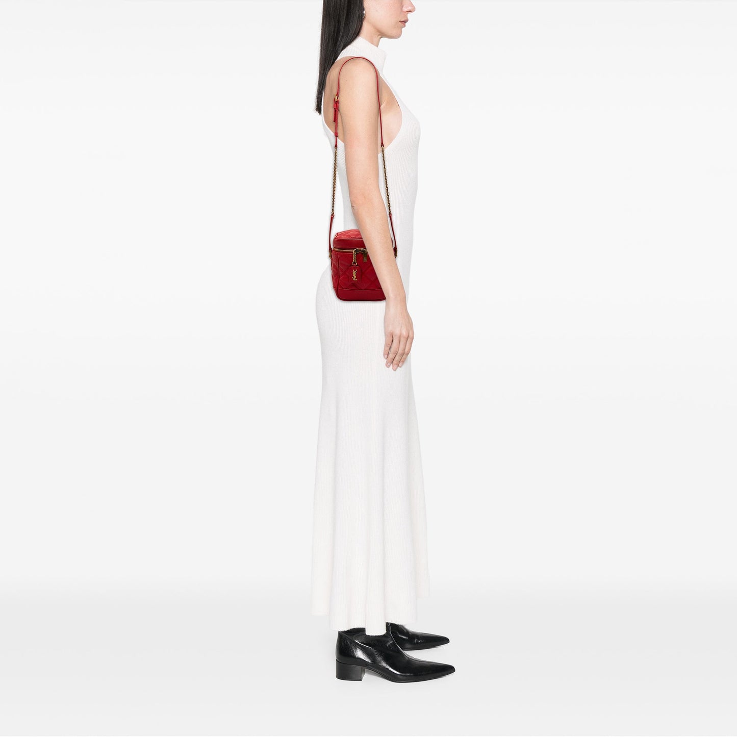 Saint Laurent Grain de Poudre Quilted 80s Vanity Bag