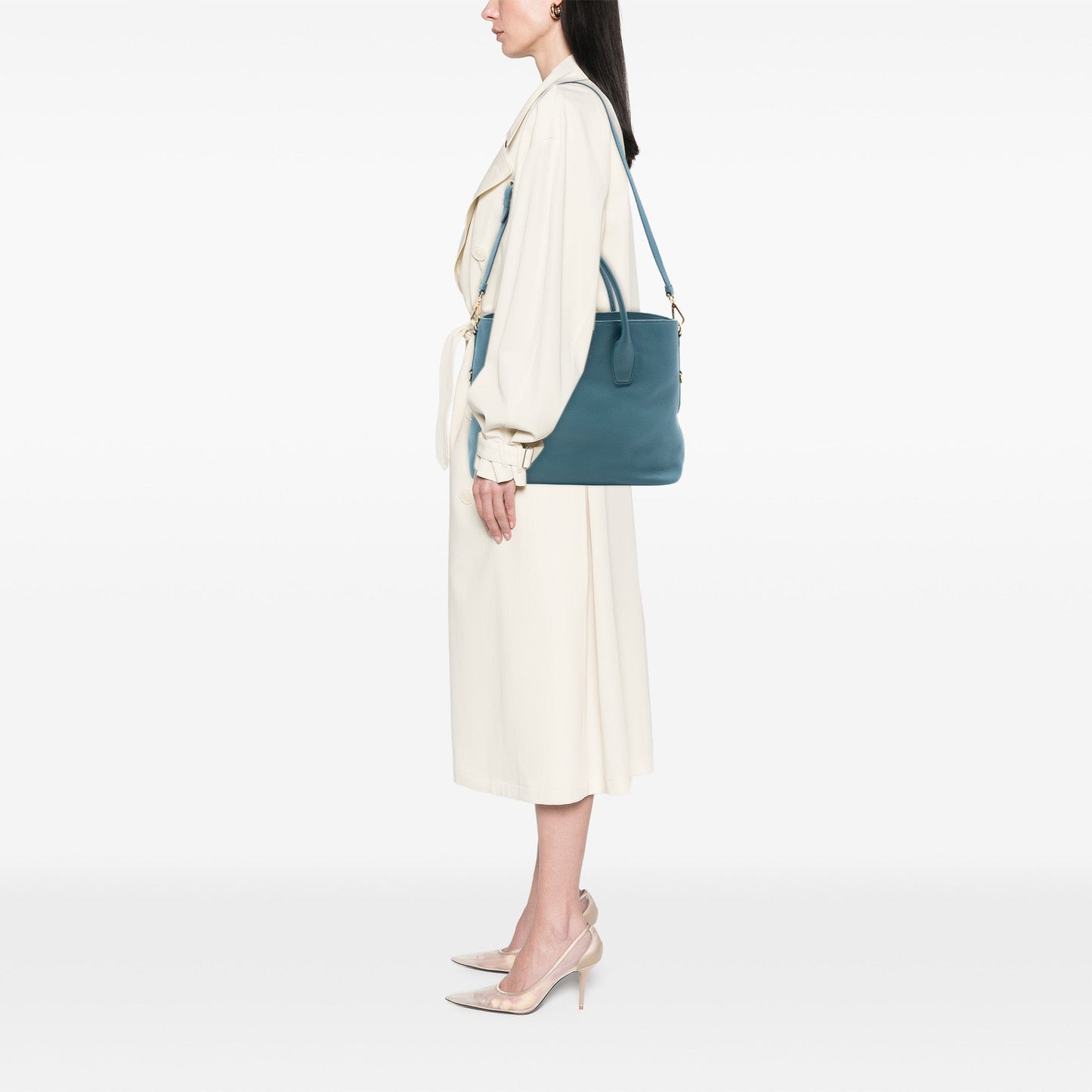Prada Vitello Daino Open Convertible Tote