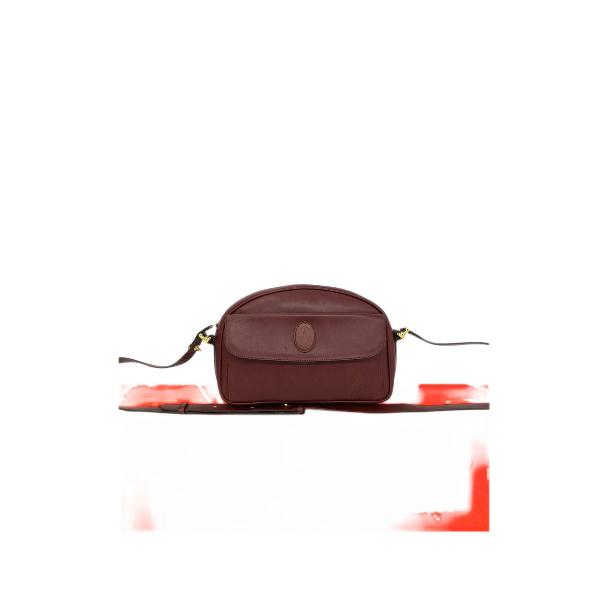 Cartier Leather Must De Cartier Crossbody — Red