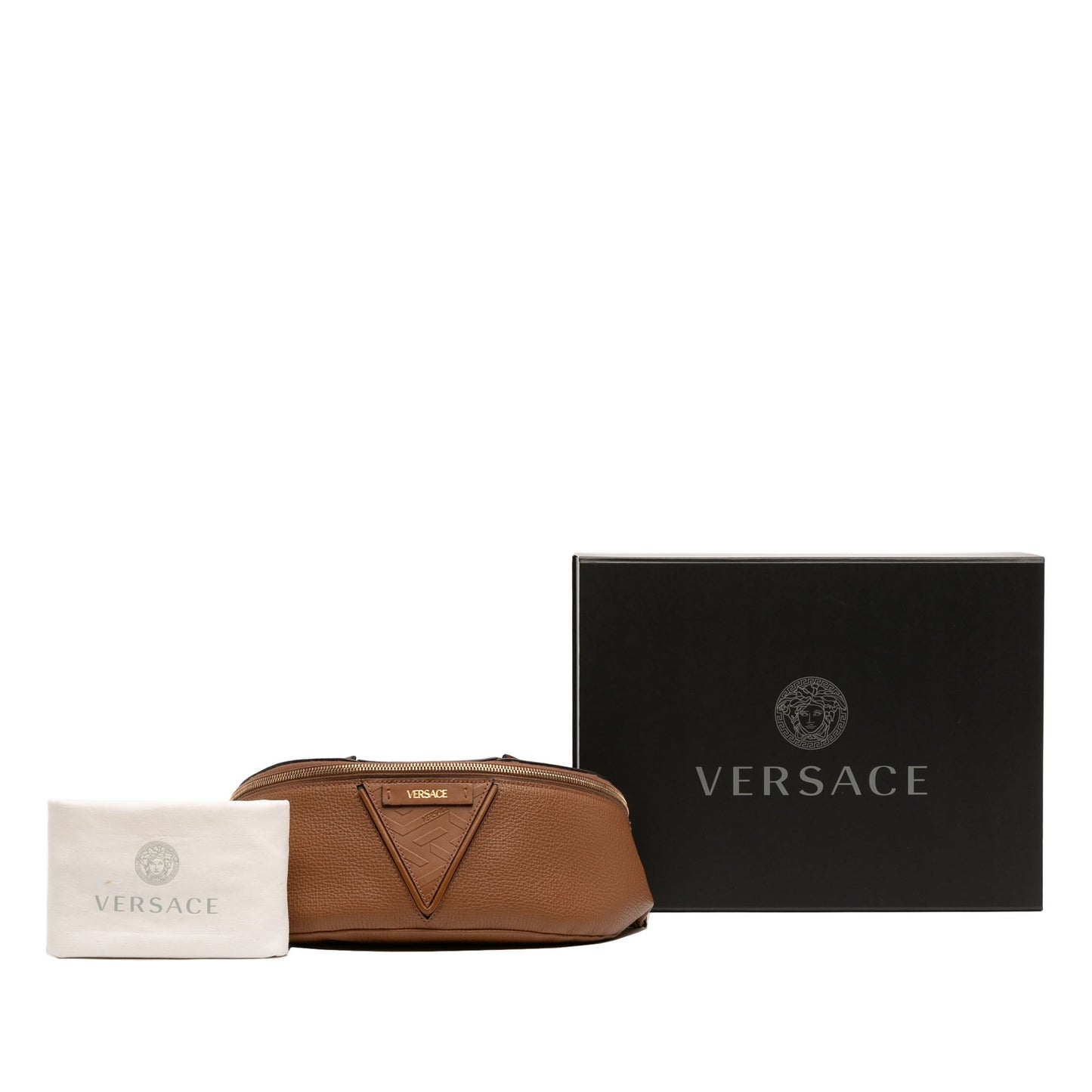 Versace Leather V Greca Signature Belt Bag