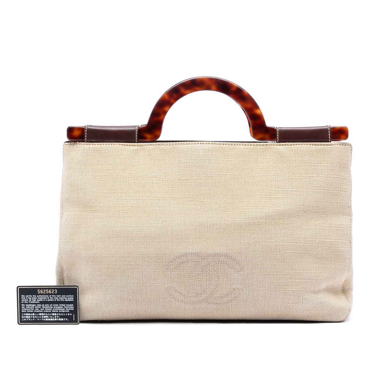 CC Canvas Tortoise Handle Tote