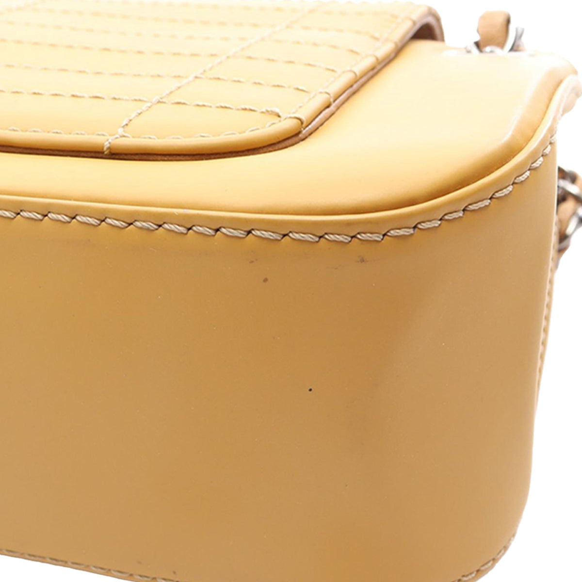 Chanel Calfskin Push Lock Accordion Flap — Yellow