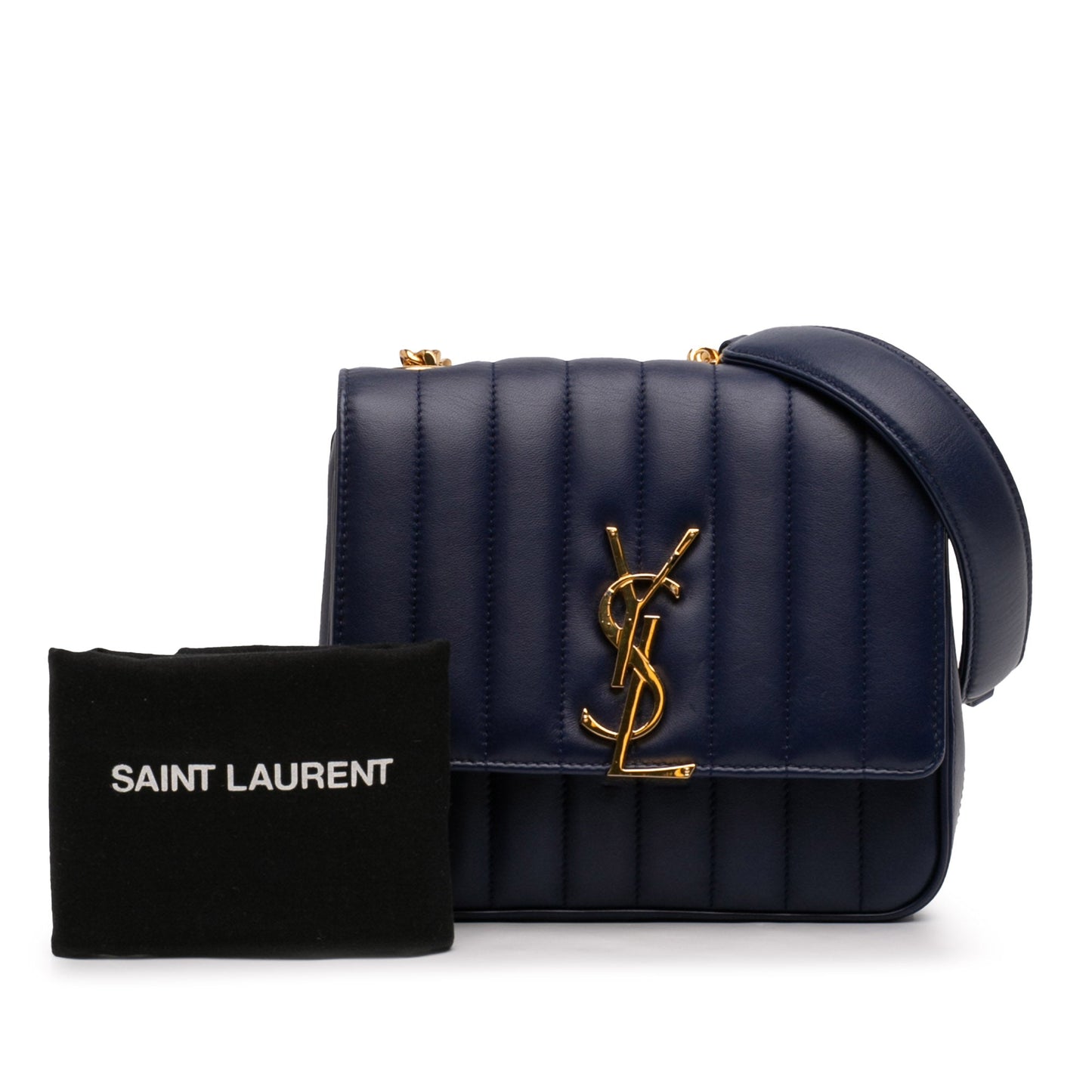 Saint Laurent Medium Lambskin Monogram Vicky Chain Bag