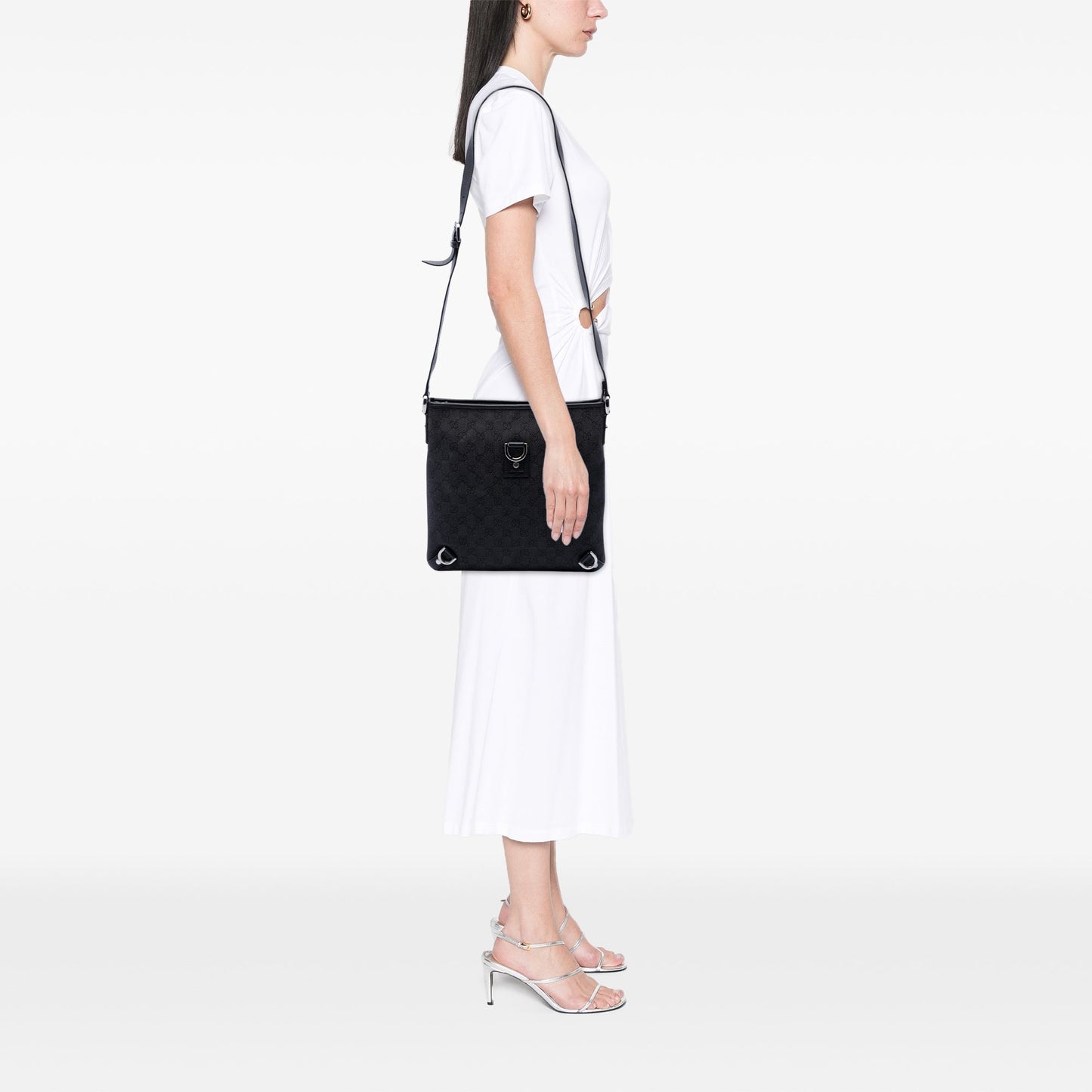 Gucci GG Denim Abbey D Ring Crossbody