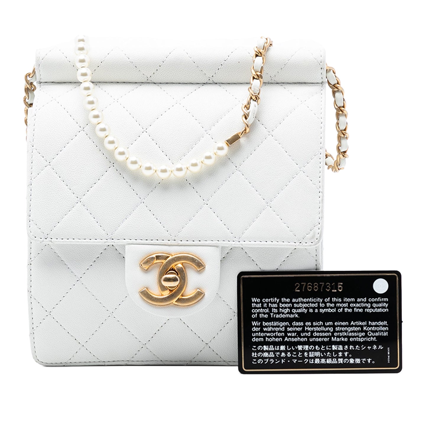 Chanel Small Quilted Lambskin Chic Pearls Flap