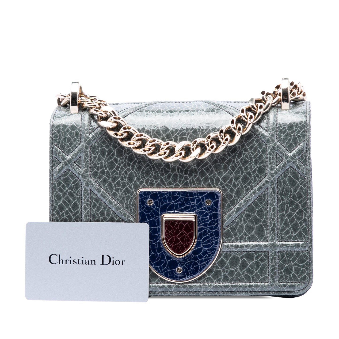Dior Mini Crackled Deerskin Diorama Flap
