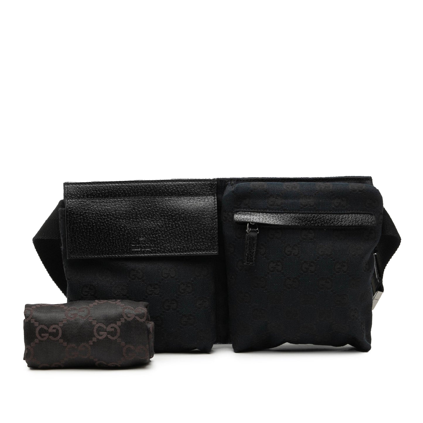 Gucci GG Canvas Double Pocket Belt Bag
