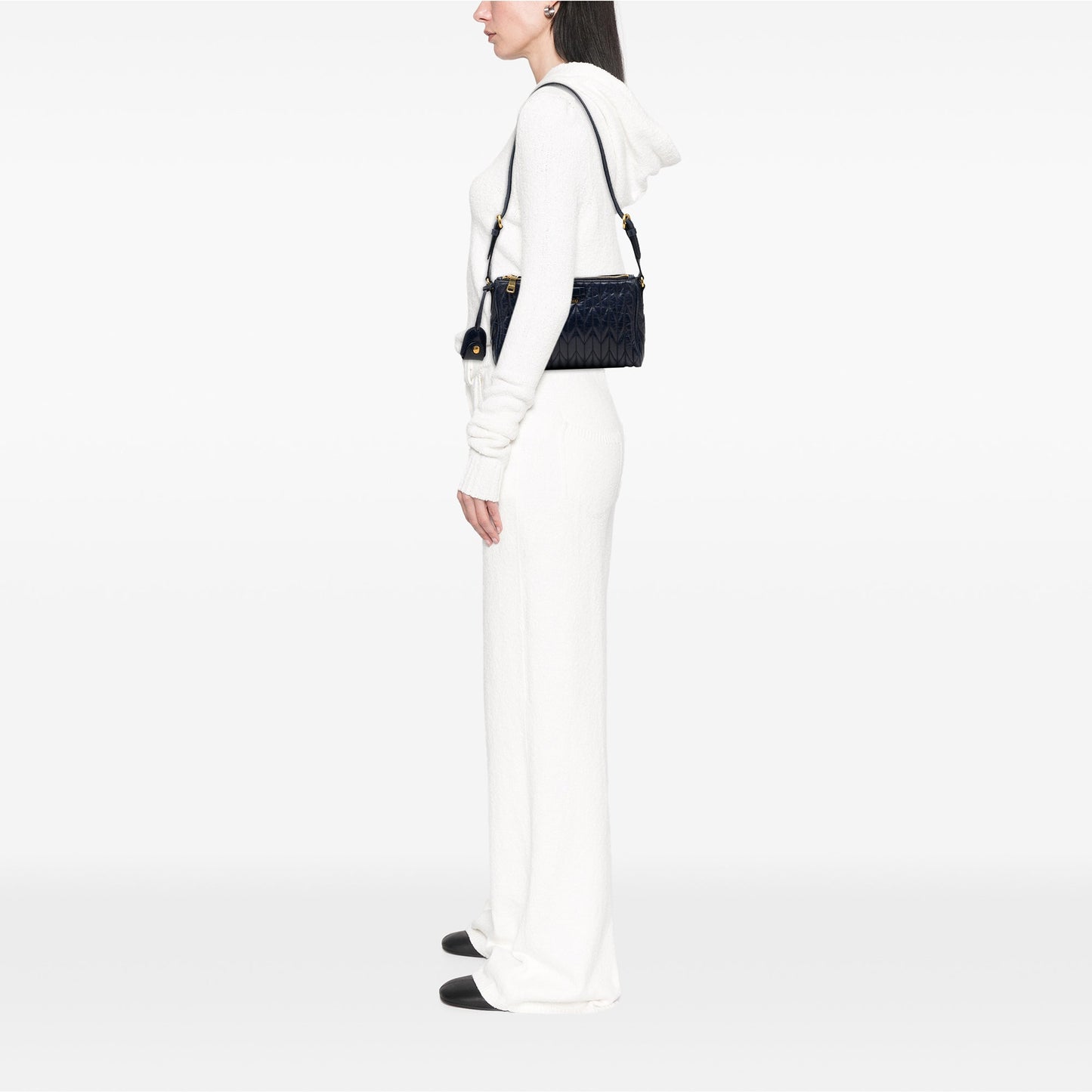 Miu Miu Matelasse Nappa Bow Shoulder Bag