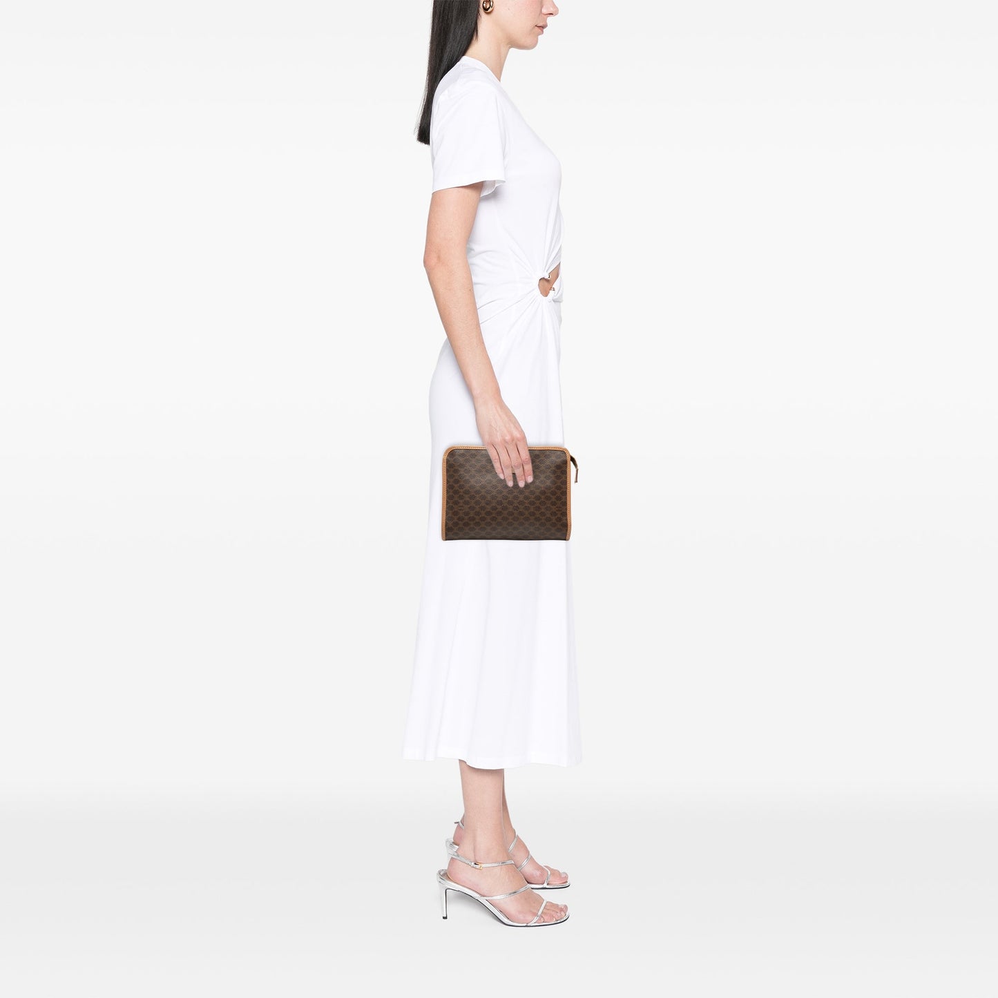 Macadam Coated Canvas Clutch