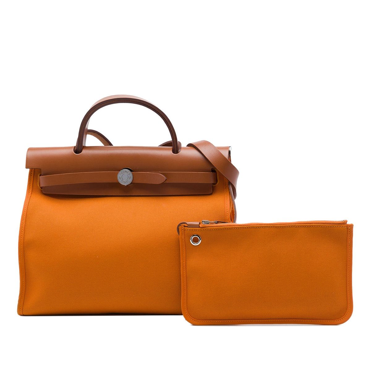 Hermès Toile Herbag Zip 31 — Orange