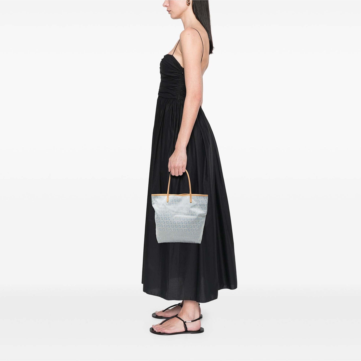 Fendi Small Zucchino Canvas Roll Tote
