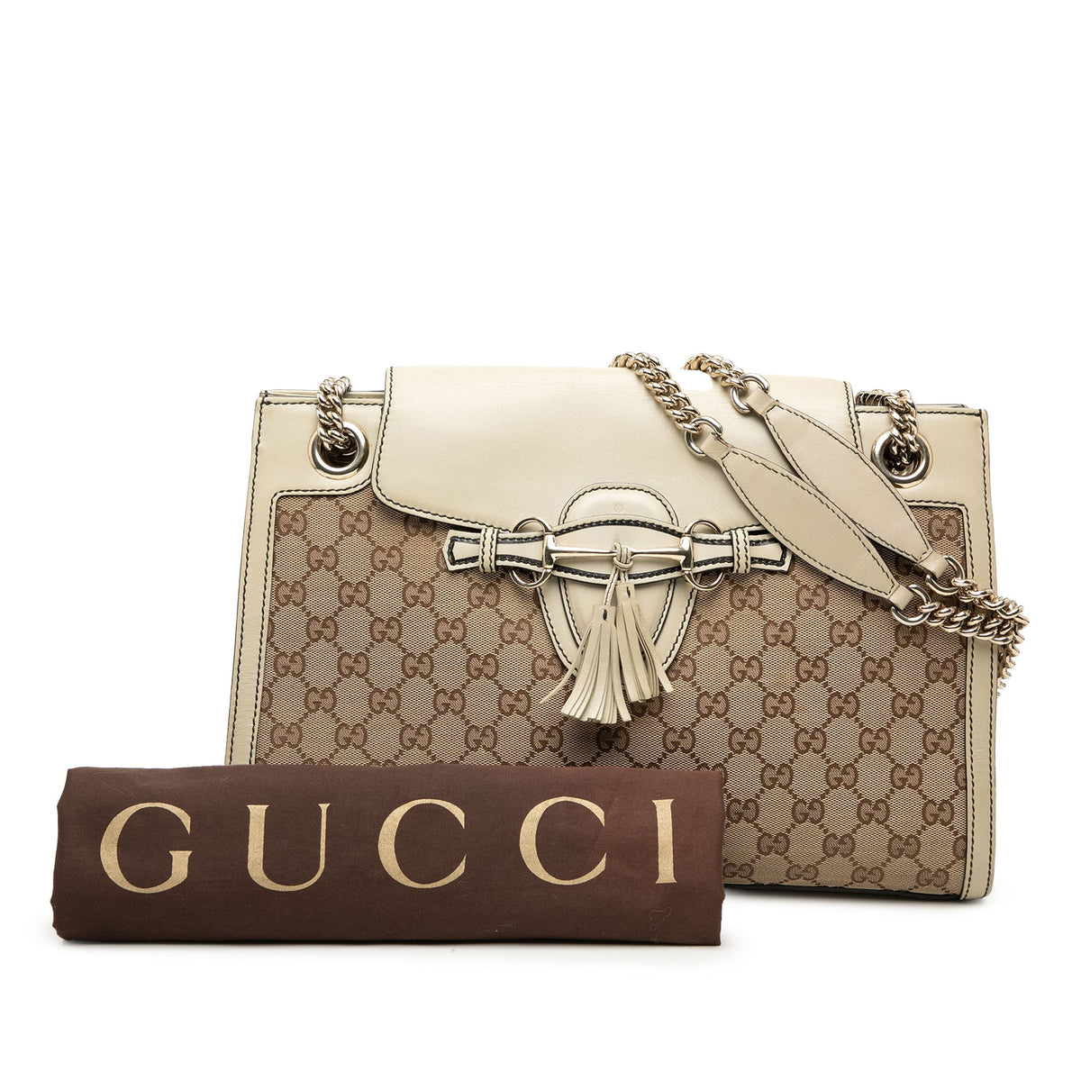 Gucci Large GG Canvas Emily Shoulder Bag