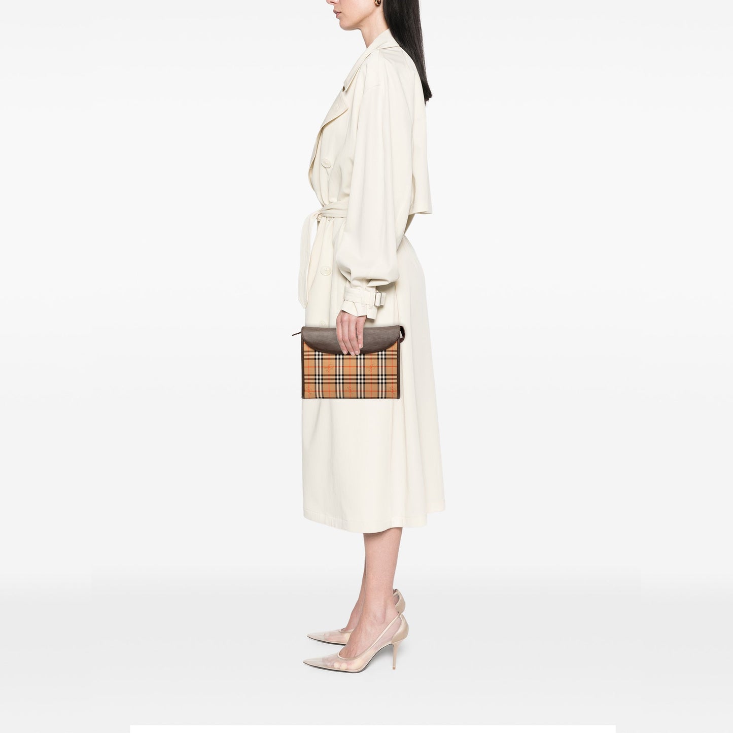 Burberry Haymarket Check Canvas Clutch