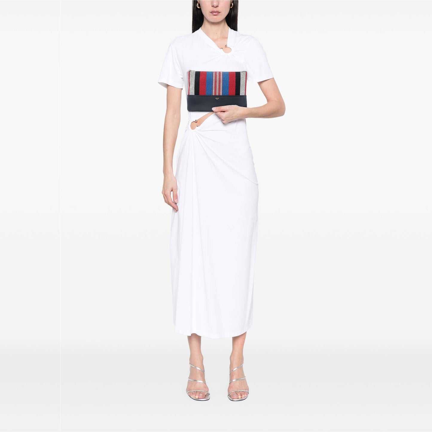 Celine Canvas Striped Solo Pouch