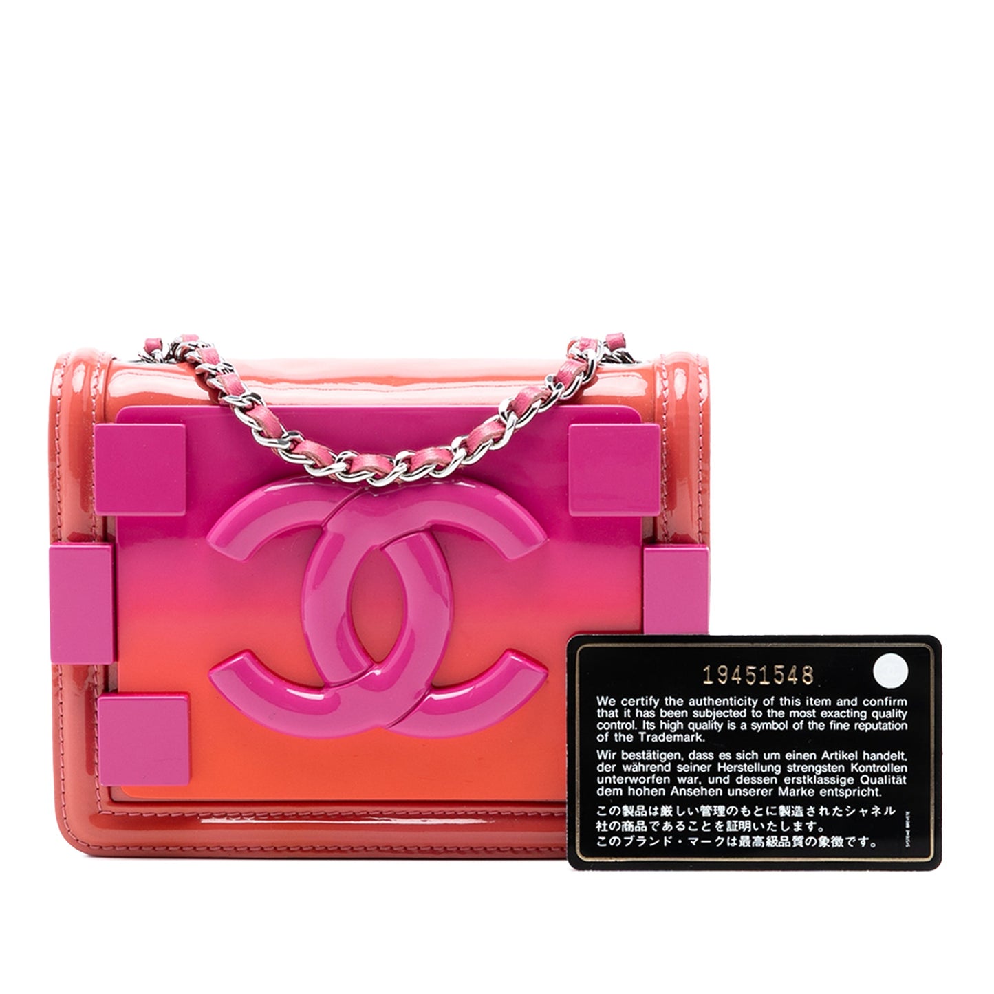 Mini Ombre Acrylic and Patent Boy Brick Flap