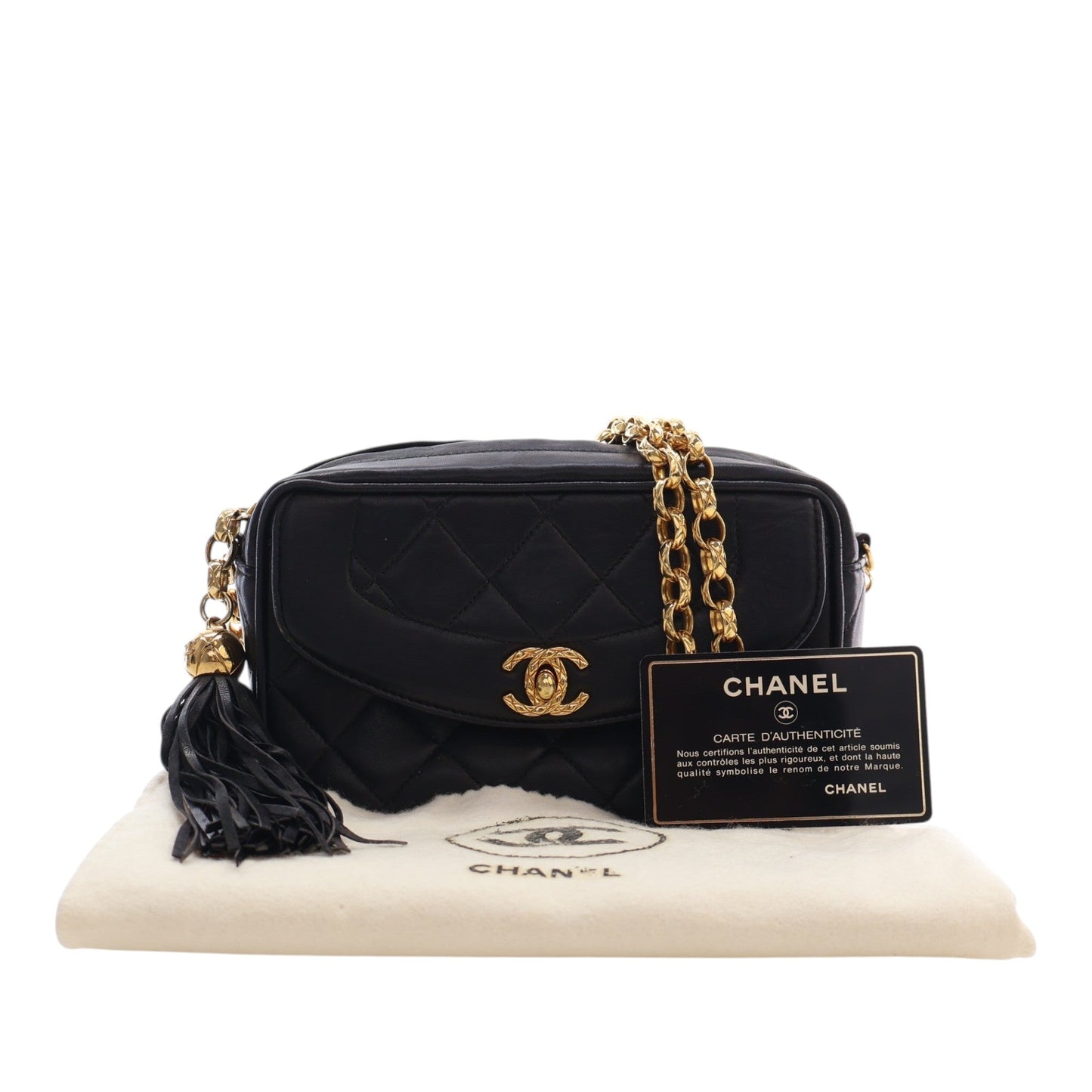 Chanel Small Quilted Lambskin Diana Tassel Camera Bag