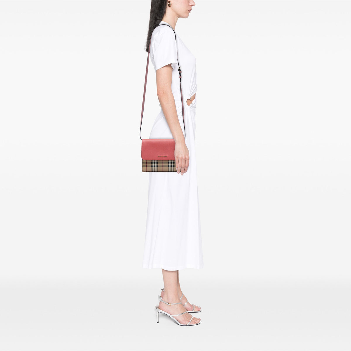 Burberry Haymarket Check Coated Canvas and Calfskin Loxley Crossbody