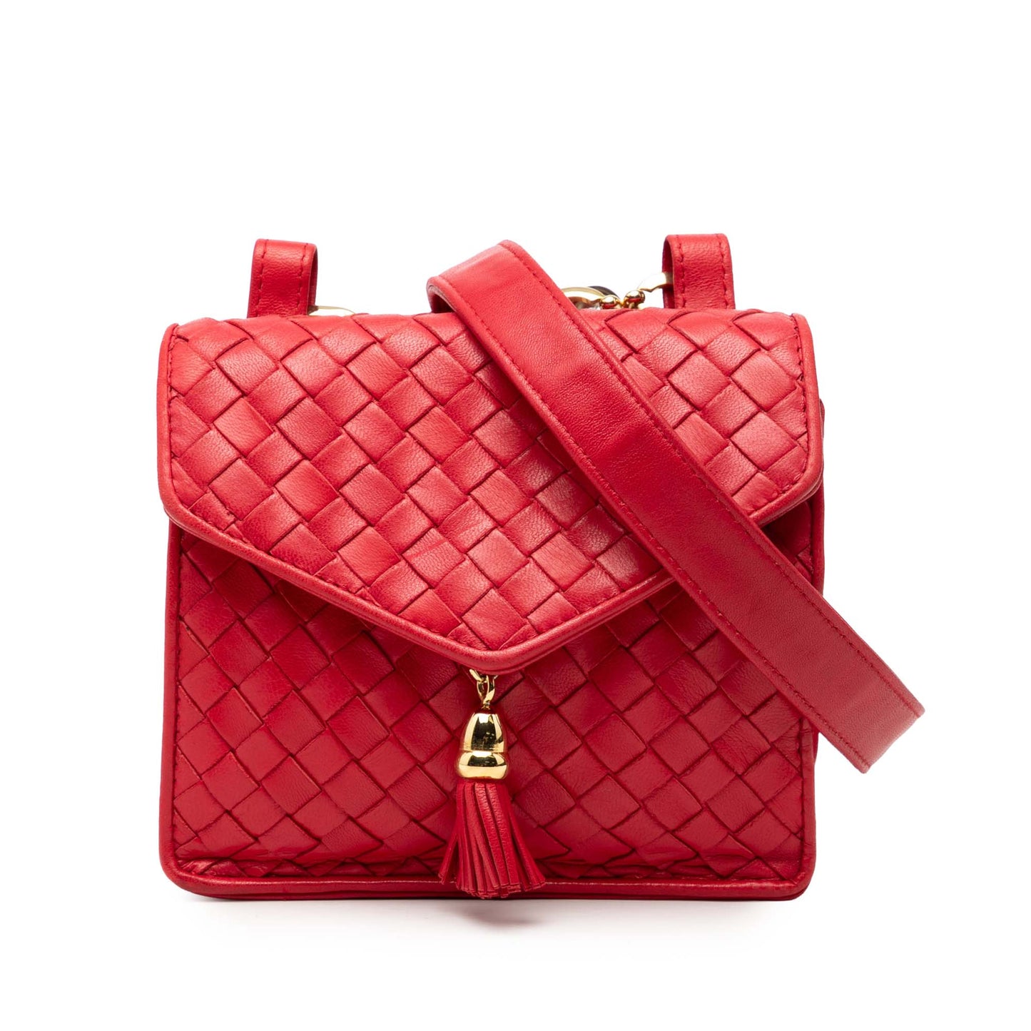 Bottega Veneta Nappa Intrecciato Tassel Shoulder Bag