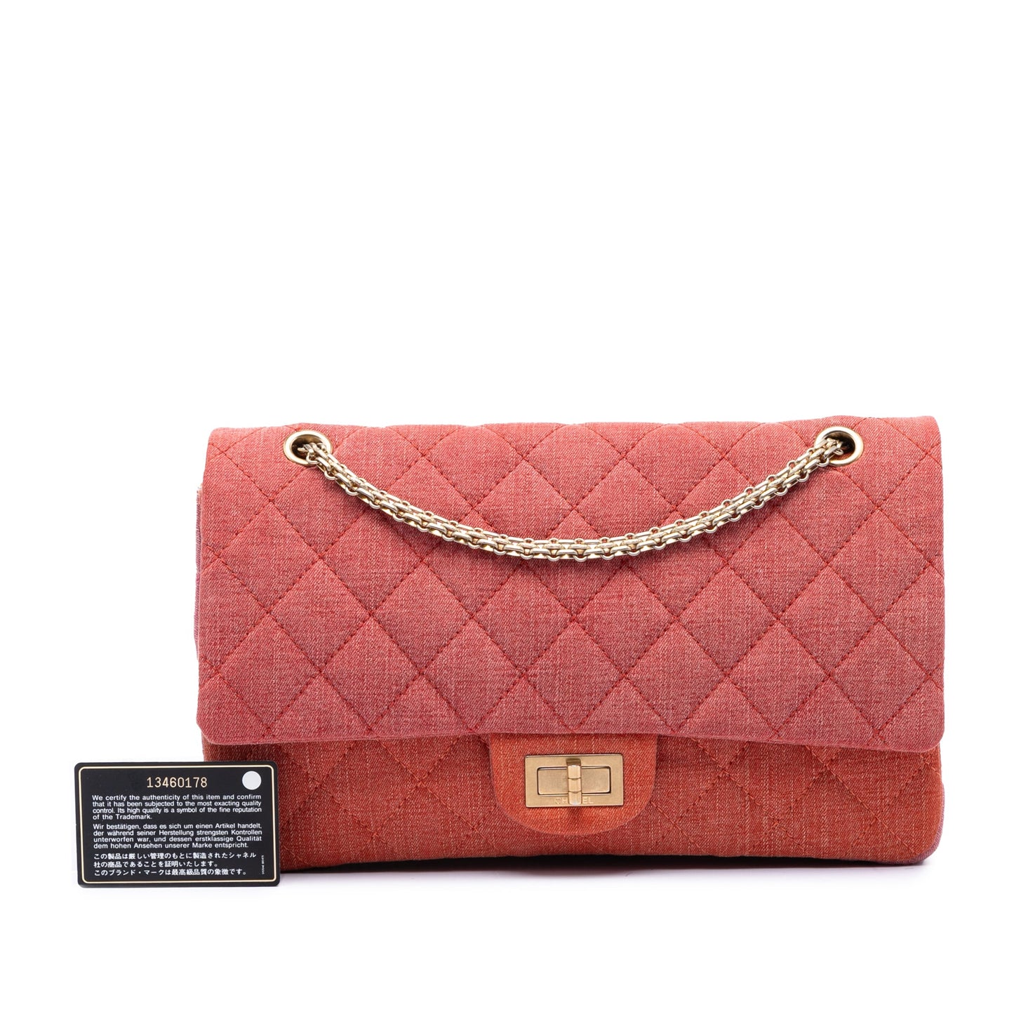 Chanel Tricolor Quilted Denim Reissue 2.55 Double Flap 227
