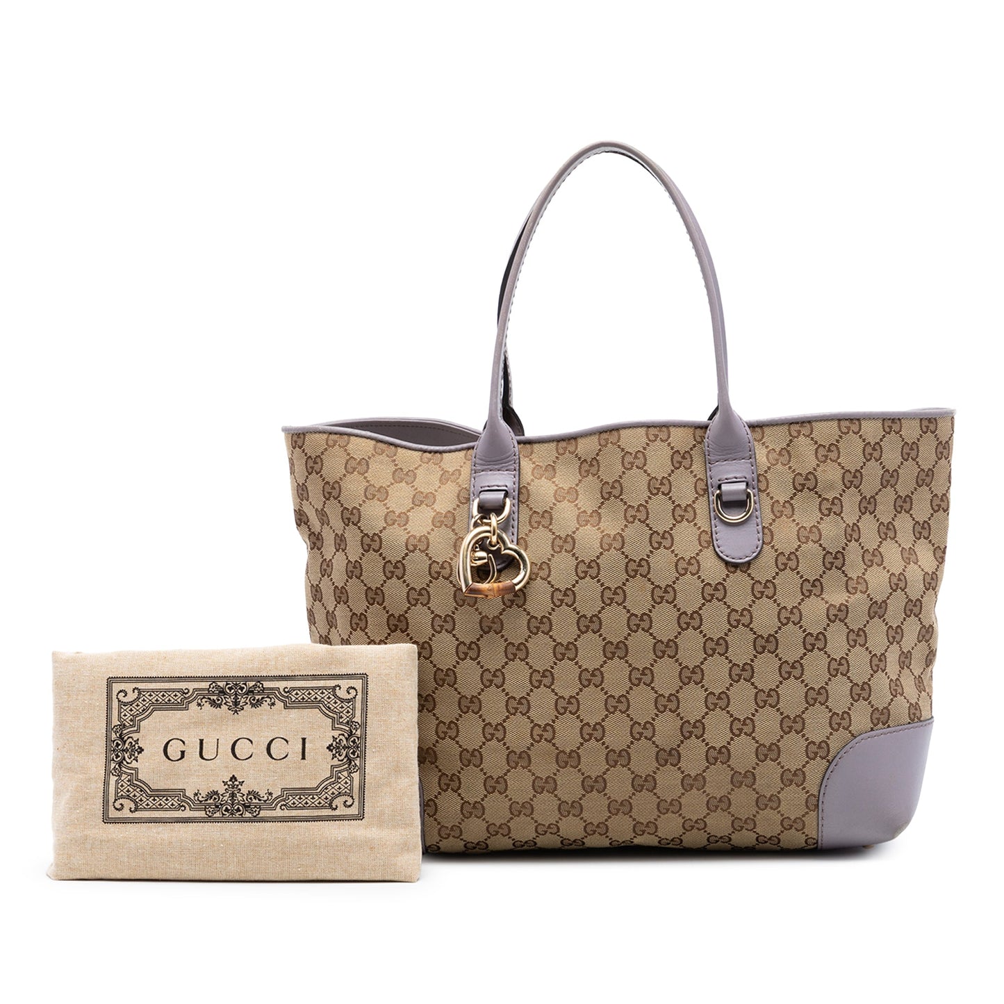 Gucci GG Canvas Heart Bit Tote