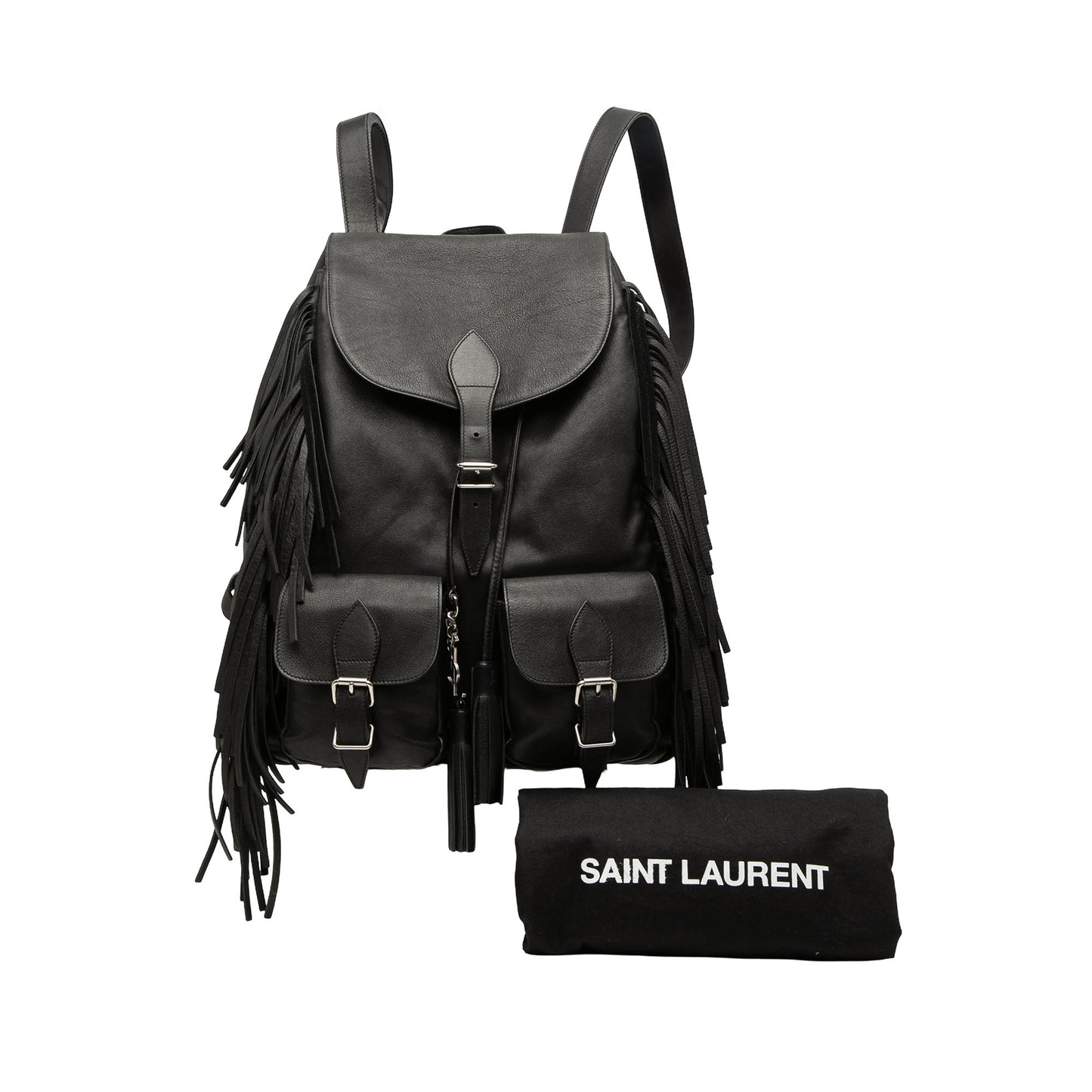 Saint Laurent Calfskin Fringe Festival Backpack