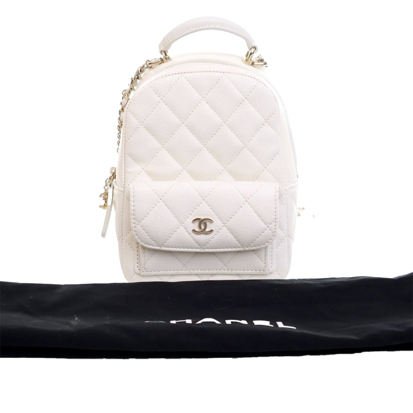 Chanel Mini CC Quilted Caviar Backpack