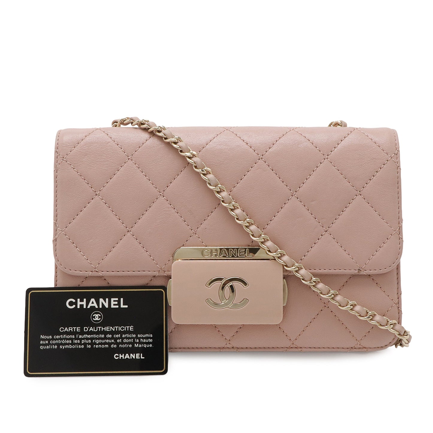 Chanel Mini Quilted Sheepskin Beauty Lock Flap