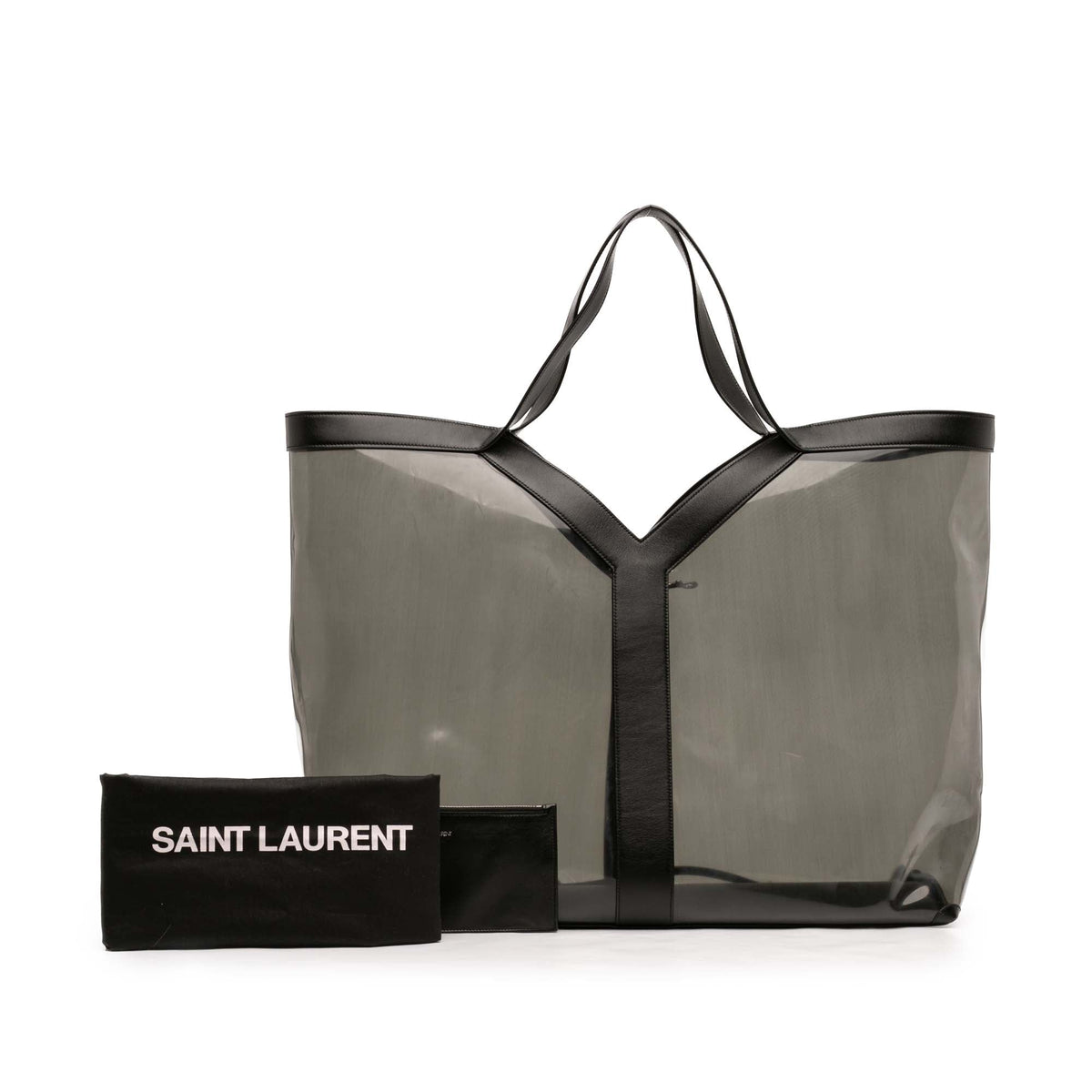 Saint Laurent Maxi PVC Transparent Y Tote